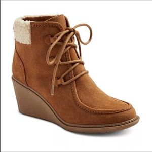 Wedge Lace up Boot by MadLove -Suede - On Trend